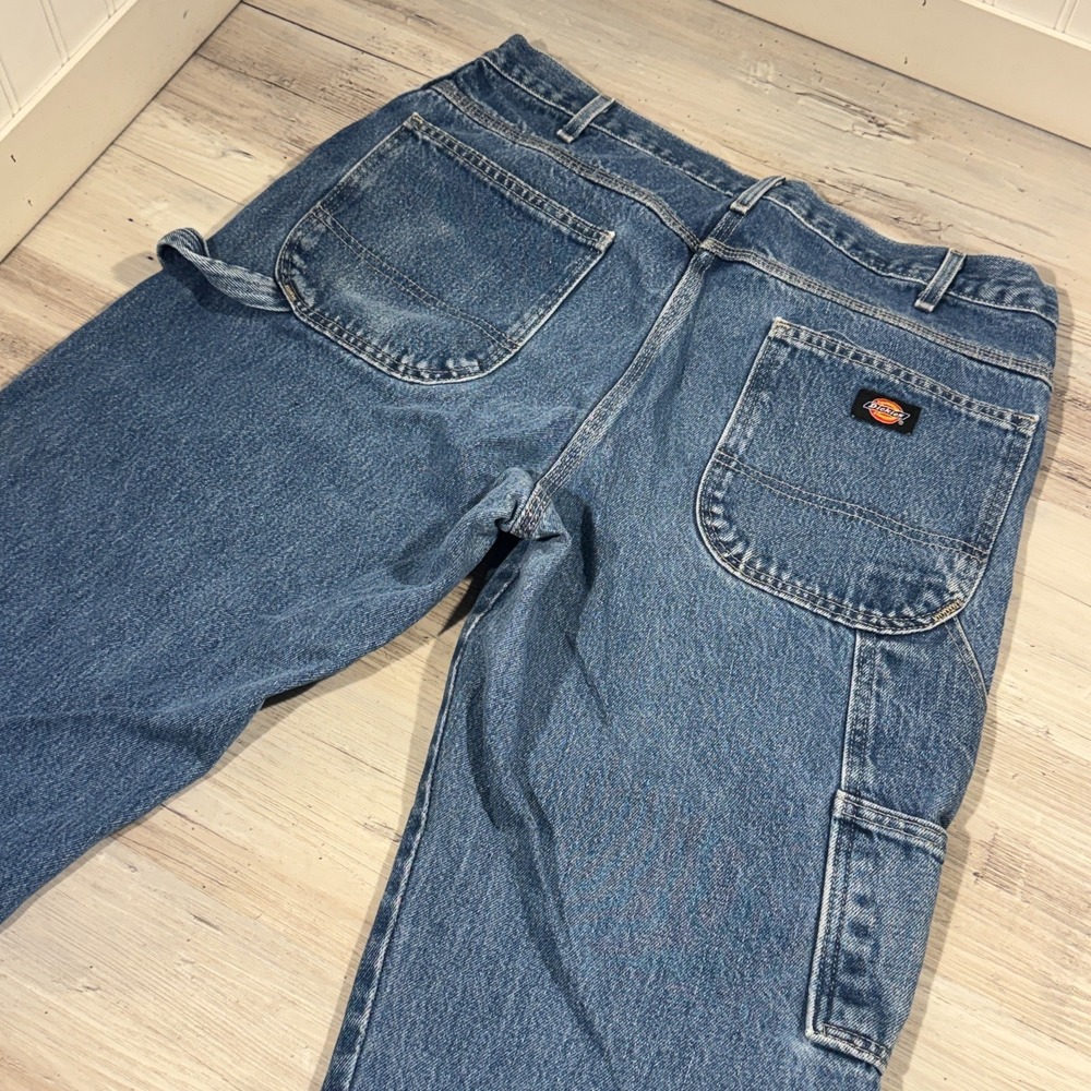 Dickies Carpenter Jeans Adult 36x30 Baggy Skater Faded Distressed Y2K Rave